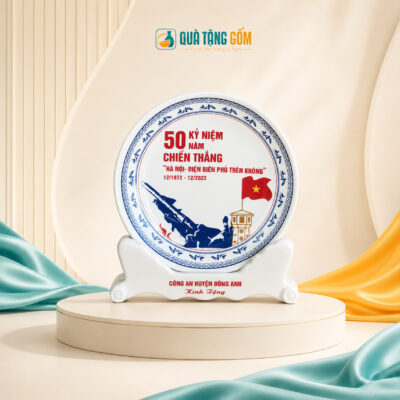 Đĩa sứ in logo quà tặng đẹp 5