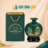 Bình hút lộc in logo men lục vẽ vàng Thuận Buồm Xuôi Gió 26cm QTG-BHL04