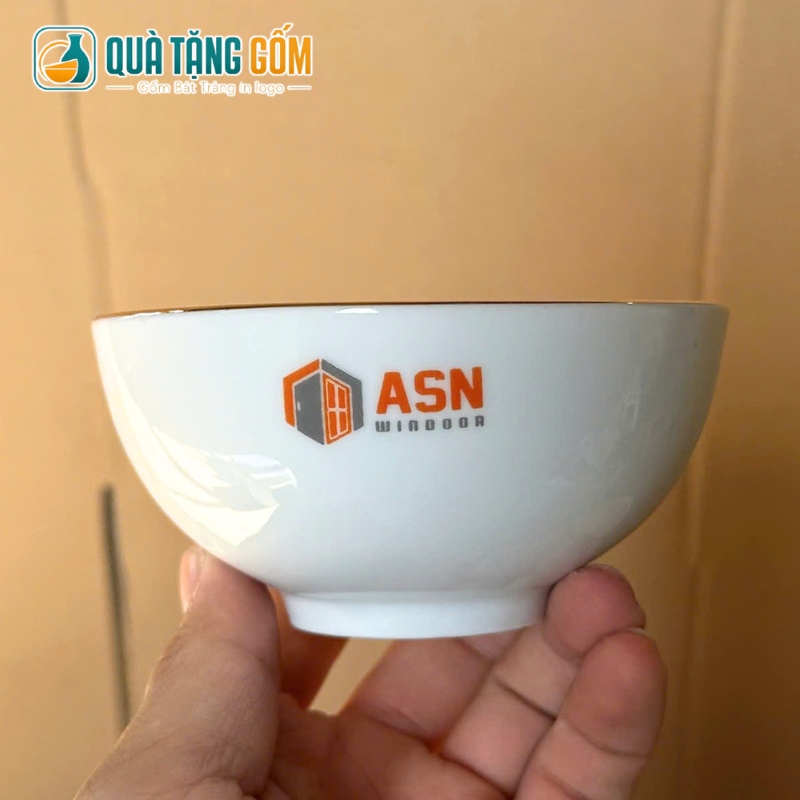 Bộ bát đĩa gốm sứ in logo quà tặng 10 món cơ bản QTG-BD01 - Ảnh 2